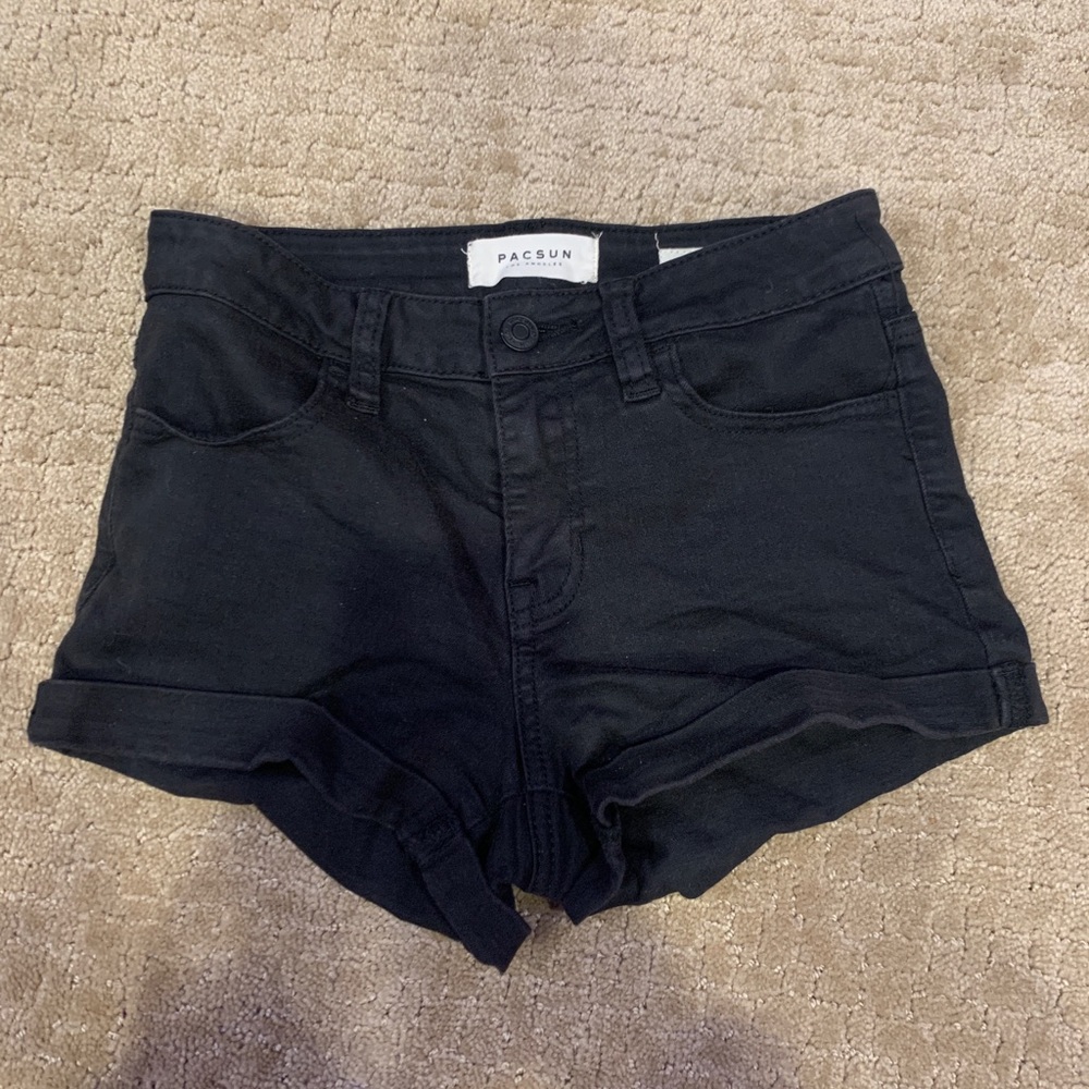 Black super stretch shorts